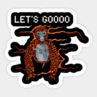 Gorilla Tag Merch for VR Gamer Lava Monkey Sticker